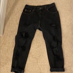 Levi Strauss vintage ripped boyfriend jeans